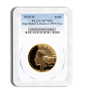 2019 American Liberty High Relief Enhanced SP70PL Proof Like PCGS